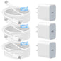 Fast Charger iPhone,iPhone Charger Fast Charging[Apple MFi Certified]3Pack Apple Charger USB C Wall Charging Block 10FT Long USB C to Lightning Cable Cord for iPhone14 Pro Max/13/12 Mini/11/XR/XS/X/SE