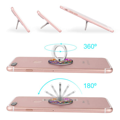 Bonoma Cell Phone Ring Holder Stand, 3 Pack Colorful Mandala 360 Rotation Universal Smartphone Ring Grip Stand Compatible with Smartphones and Tablets