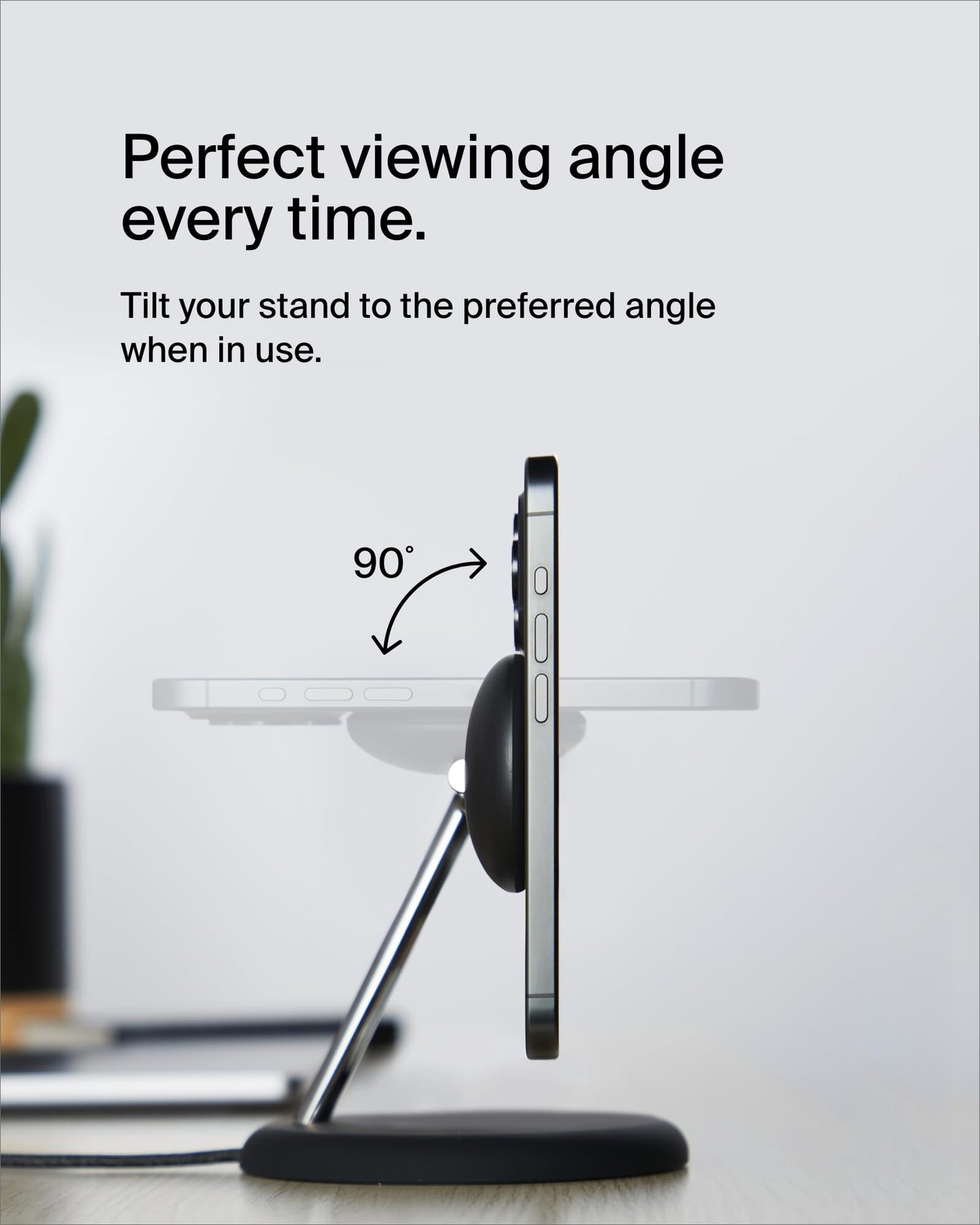 Belkin Qi2 15W Magnetic Wireless Charging Stand, 3 in 1 Fast Charger
