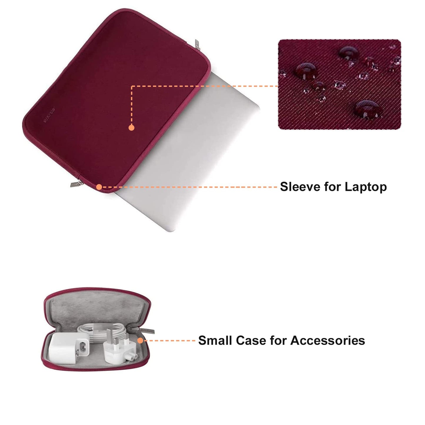 MOSISO Laptop Case 15 inch, 15 inch Laptop Sleeve with Small Case