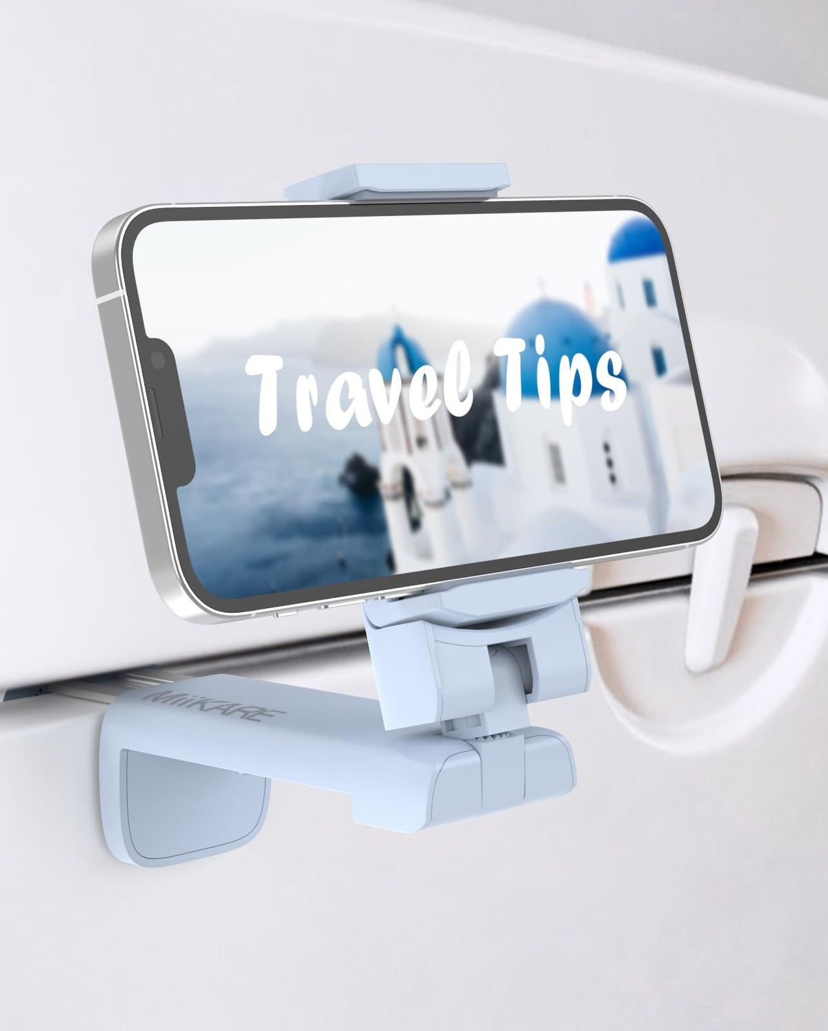MiiKARE 2PCS Airplane Phone Holder, Plane Travel Essentials, Black & Black