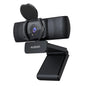 AUSDOM AF640 1080P Webcam with Microphone, 90°FOV USB PC Camera Webcam with Privacy Cover, Plug and Play Computer Camera for Online Calling/Conferencing, Zoom/Skype/YouTube, Laptop/PC