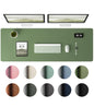 Aothia Leather Desk Pad Protector, Office Desk Mat, Large Mouse Pad, Laptop Desk Pad, Non-Slip PU Leather Desk Blotter, Waterproof Desk Writing Pad for Office and Home (Olive Green, 47" x 17")