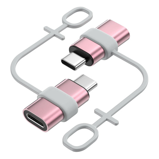 MoKo Lightning to USB C Adapter 2Pack, NOT for Lightning Earbuds/Headphones/OTG, USB-C to Lightning Adapter for iPhone Air 17 16 15 Pro Max Plus,iPad Pro/Air,Galaxy,ONLY for Charging/Data Sync, Pink