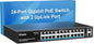 24 Port Gigabit PoE Switch with 2 Uplink Gigabit Ports, VIMIN 26 Port Unmanaged PoE Ethernet Switch with 320W Power, Support IEEE802.3af/at, VLAN, Metal Housing, 19 inch Rack-Mount, Plug and Play