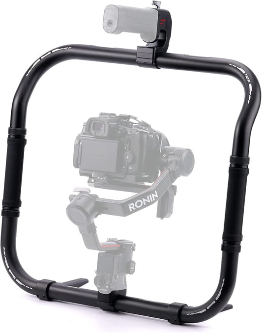 Tilta Basic Ring Grip Plus Compatible with DJI RS2, RS3 Pro, RS4, RS4 Pro, RS5 | Dual Handle Gimbal Support | Expandable Power Options | Aluminum Alloy
