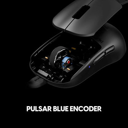 Pulsar Gaming Gears X2H Wired Gaming Mouse, Ultra Lightweight 1.8 oz (51g), Symmetrical, Optical Switch, 26000 DPI, Motion Sync, PAW3395 Sensor (Medium, Wired, Black)