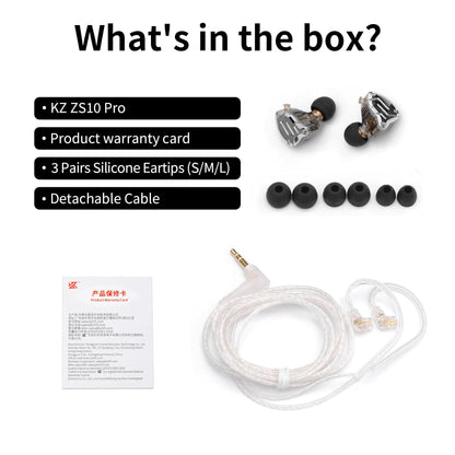 KZ ZS10 Pro IEM Headphone,KZ in Ear Monitor Earbuds, Stereo Sound Earbuds
