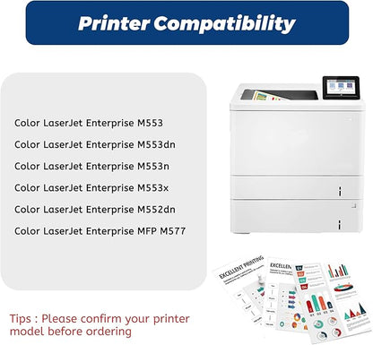 508A Cyan Toner Cartridge, Replacement Compatible for HP M553 508A 508X CF361A CF361X for Color Enterprise M553dn M553n M553x MFP M577 M577z M577dn M577f M577c Printer (1-Pack)