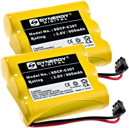 Synergy Digital Cordless Phone Battery, Compatible with Radio Shack 23-895 Cordless Phone Combo-Pack Includes: 2 x SDCP-C307 Batteries