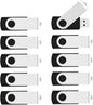 KOOTION 50pcs 16 GB USB Flash Drive 16gb Bulk Flash Drives 50 Pack Thumb DriveSwivel Memory Stick Jump Drive, Black