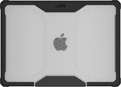 URBAN ARMOR GEAR UAG Designed for MacBook Pro 14 inch Case 2023-2024 M4 M3 Max/Pro (A2918 A2992 A2992 A3112 A3401 A3185) Rugged Touch ID Military Grade Plyo Laptop Cover, Translucent Clear Ice