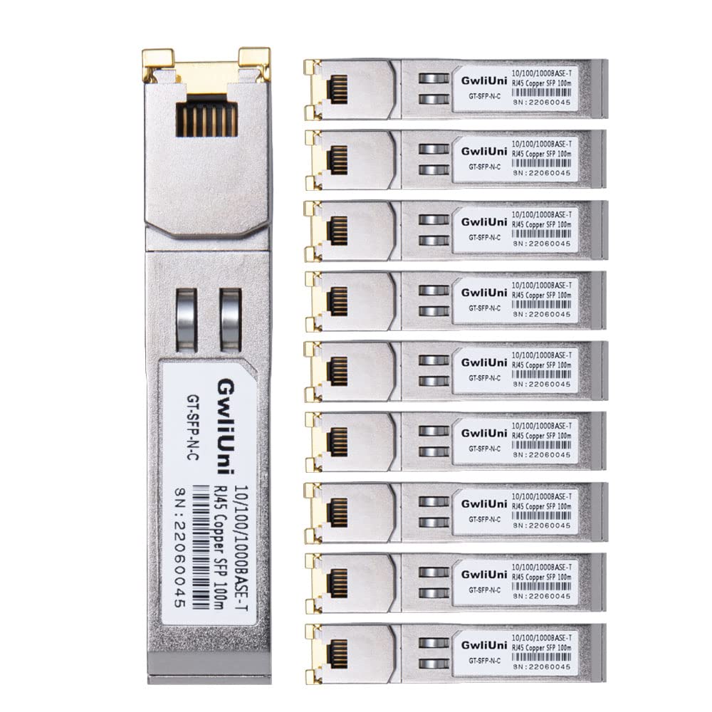 10Pcs Multi-Mode 10G SFP+ Fiber Module Network Transceiver, SR MM850nm 300m, Duplex LC for Switch, Router, Firewall, Network Card, Media Converter etc