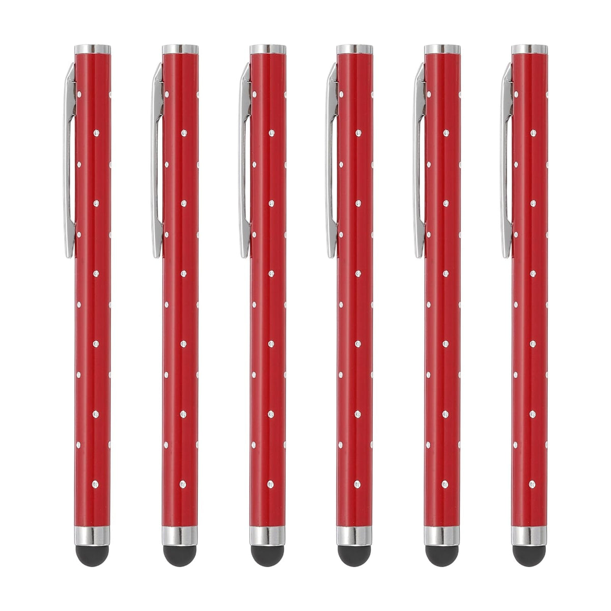 PATIKIL Stylus Pens for Touch Screens, 6 Pcs High Precision Universal Bling Stylus Crystal Metal Capacitive Pen for Touch Screen Devices Phone Tablets Laptop, Pink