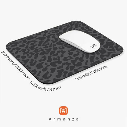 Armanza Square Mouse Pad Black Leopard,Personalized Premium-Textured Custom Mouse Mat Design,Washable Mousepad Cloth,Non-Slip Rubber Base Computer Mouse Pads for Wireless Mouse