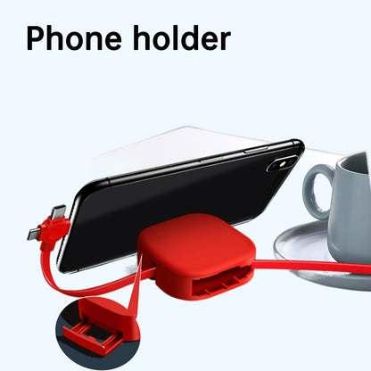 3 Pcs Retractable 3-in-1 Charging Cable,Compatible with All iPhone Models