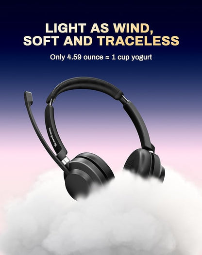 USB Headset with Microphone for PC-Wired Noise Reduction Office Headset work for Laptop/Mac,Computer Headphones with Volume Control & Mic Mute,Compatible with Zoom/Skype/MS/Teams/Call Centers