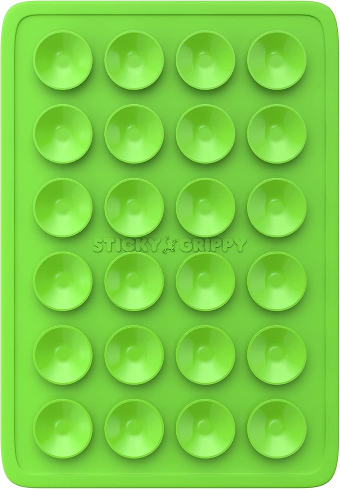 Suction Phone Case Mount, Sillicon Adhesive Phone Accessory for iPhone and Android, Hands-Free Fidget Toy Mirror Shower Phone Holder, Tiktok Videos and Selfies (Green)