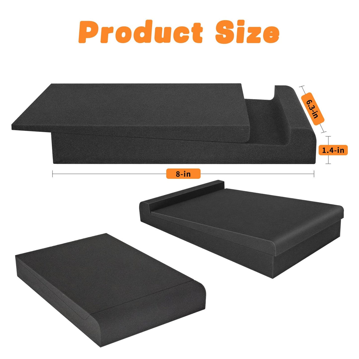 2 Pack Studio Monitor Isolation Pads for Speakers 3-5 Inches Sound Insulation Studio Foam Prevents Vibrations Acoustic Speaker Isolation Pad High Density Fits Most Stands