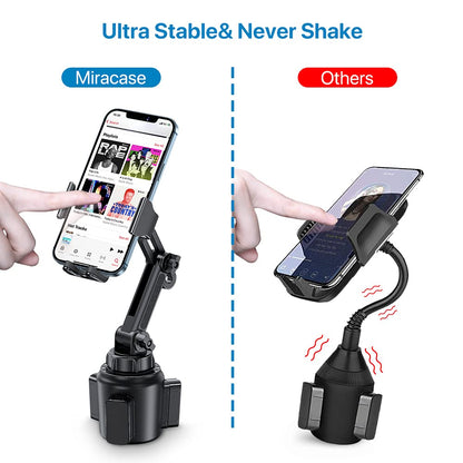 Miracase Cup Phone Holder for Car, [Upgraded Version] Adjustable Long Neck Car Cup Holder Phone Mount Cradle Friendly Compatible with iPhone Samsung Google and All Smartphones, Light Blue