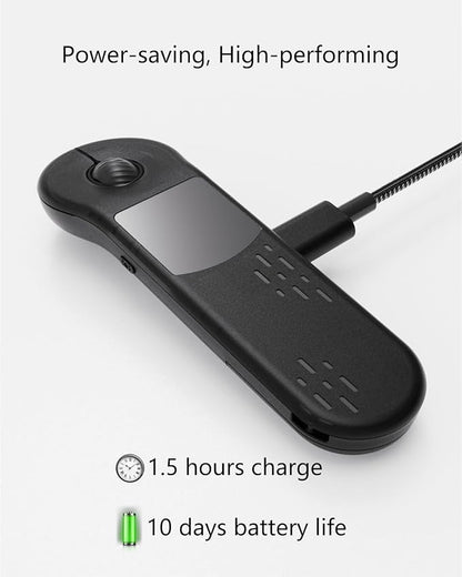 Rechargeable Air Mouse for PC/iOS/Android with Touchpad Wireless PPT Presenter with Bluetooth 2.4G, Works with PowerPoint/Keynote/TikTok/Camera/Kindle App (Black)