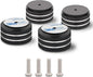 Monosaudio 4Pcs 40x20mm Speaker Isolation Feet Single-sided 3M Adhesives Speaker Spike Pads with Non-Slip Rubber Rings for Audio,Speakers, Subwoofers, Home Theater, Turntable DAC Feet Pad(Black Color)