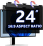 Phimoos [2 Pack] 27 Inch Magnetic Hanging Computer Privacy Screen for 16:9 Widescreen Monitor, Eye Protection Anti Glare Blue Light Filter, Removable Reusable 27in Anti Spy Security Protector Film
