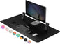 Dual-Sided Multifunctional Desk Pad, 47.2" x 23.6" Desk Mat, Waterproof Desk Blotter Protector, Leather Desk Wrting Mat for Office and Home (47.2" x 23.6", Black)