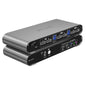Terived 4 Computers 2 Monitors USB 3.0 HDMI KVM Switch 4K@60Hz with Hotkey Switching, Automatic Switching 4 Port Dual Monitor, Aluminum, Digital Display, USB 3.0 Audio/Mic, EDID, HDR10 with Cables