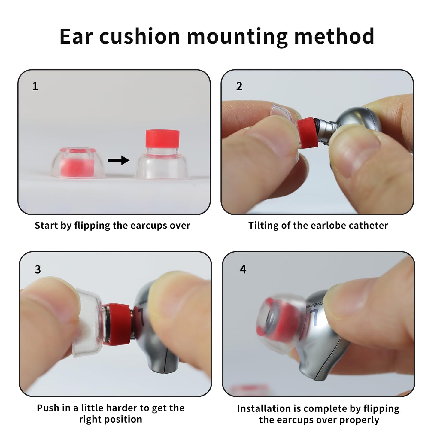 OKCSC 2 Pieces Soft Liquid Silicone Replacement Eartips,Breathable Eartips,Replacement Accessories with Box for Sleep,Study,Travel,Work,Daily Commute,Office,Bowl Type(1 Pairs/L/Blue/No Earphone)