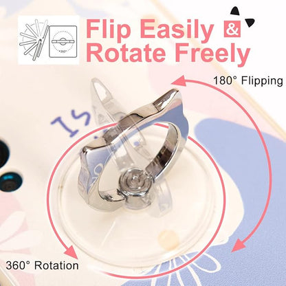 Cat Phone Ring Holder - EI Sonador Clear Cell Phone Ring Holder Transparent Stand Finger Grip (2 Gold Cat)
