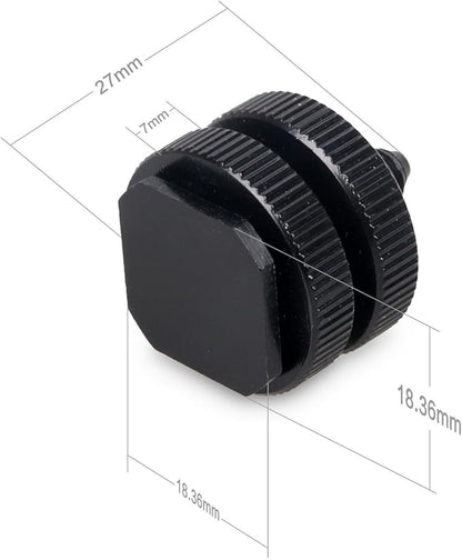 SLOW DOLPHIN 1/4 Inch Hot Shoe Mount Adapter Tripod Screw for DSLR Camera Rig(2 Packs)