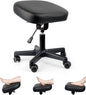 Footrest Stool Under Desk Adjustable Height and Tilt Angle Footrest Ottoman Ergonomic Foot Stool with Wheels 360° Rolling for Home Office (New Black)