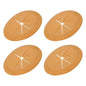 PATIKIL Desk Grommet 2-3/8", 4 Pcs Round Cable Grommet Cord Hole Cover with Adhesive Tape Flexible Table Wire Organizer for Office Home Table Countertop, Light Brown