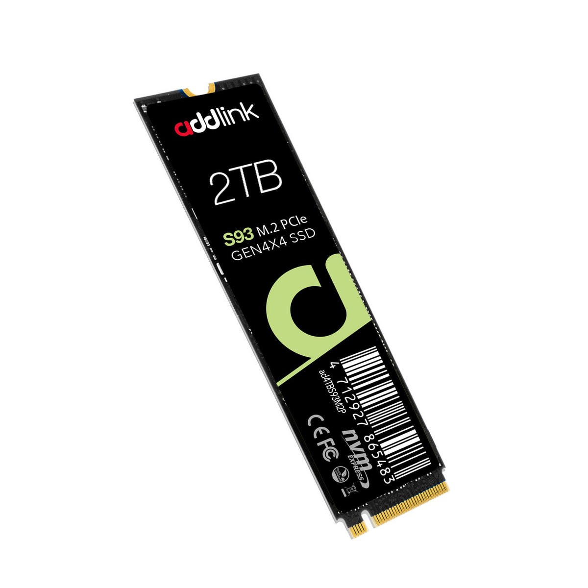 Addlink A93 4TB Storage Expansion for PS5 Console with Heatsink, Up to 7400mb/s, Gen 4 PCIe NVMe m.2 2280, SLC Cache Internal Solid State Drive(‎ad4TBA93M2P)