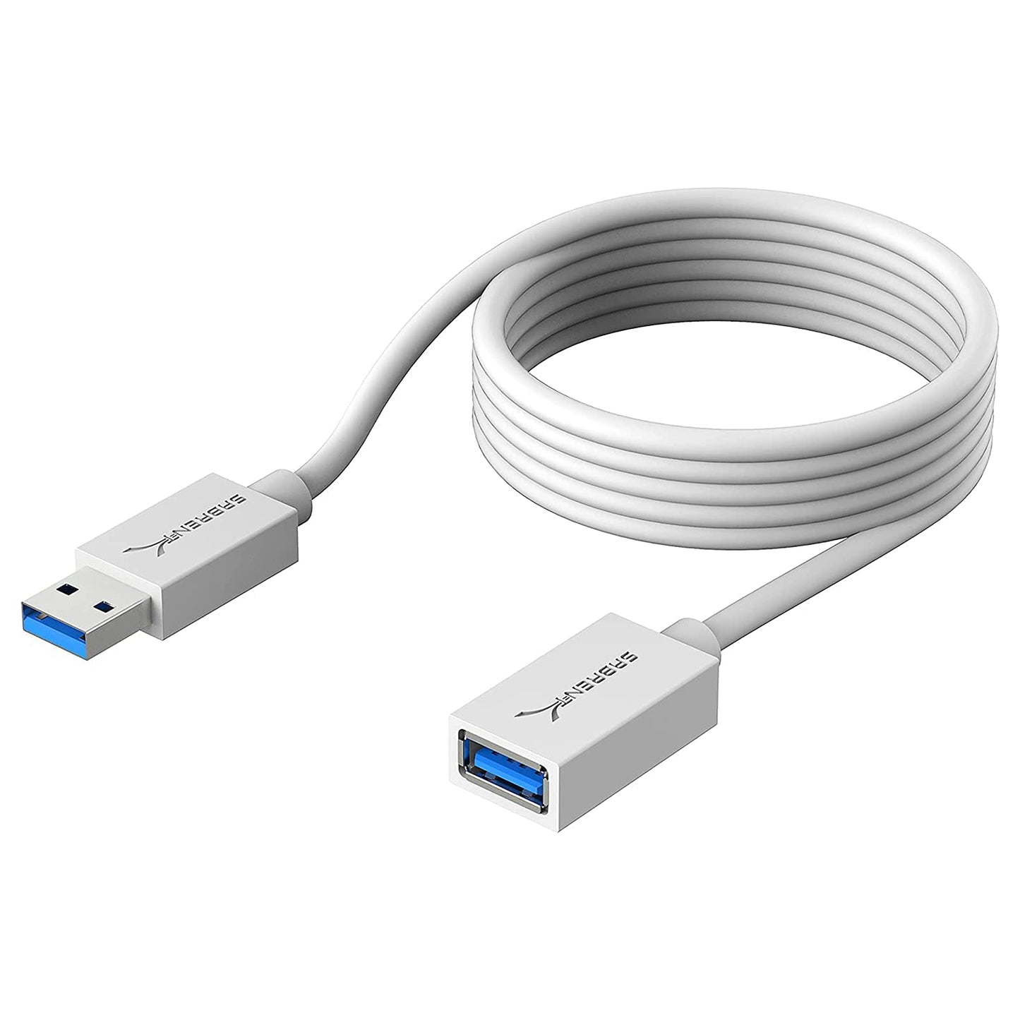 SABRENT USB 3.0 Extension Cable, A-Male to A-Female, 6ft, White (CB-306W)