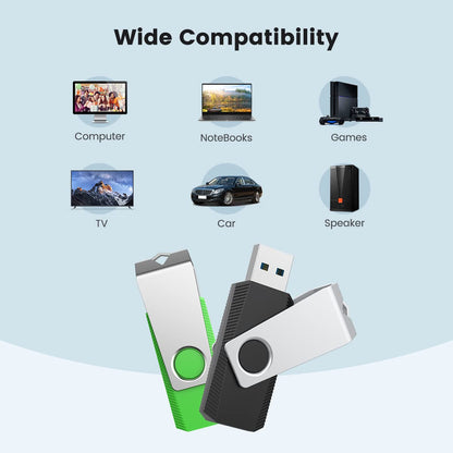 Aiibe 64GB Flash Drive 3.0 5 Pack 64GB USB 3.0 Thumb Drive USB Drives 64 GB Jump Drive Memory Stick Multi Pack 64 GB Flash Drives (64G, 5 Mixed Colors: Black Red Cyan Green Purple)
