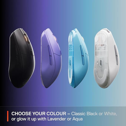 SteelSeries Rival 3 Wireless Gen 2 Gaming Mouse — 2.4GHz and Bluetooth — 18000 DPI TrueMove Air Optical Sensor — 60 Million Click Durability — Light-Weight — 100% PTFE Feet — Aqua