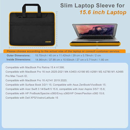 Universal Laptop Shoulder Bag 13-17.3 Inch Shockproof Briefcase with Multi-Pockets & Adjustable Strap for MacBook Pro/Air