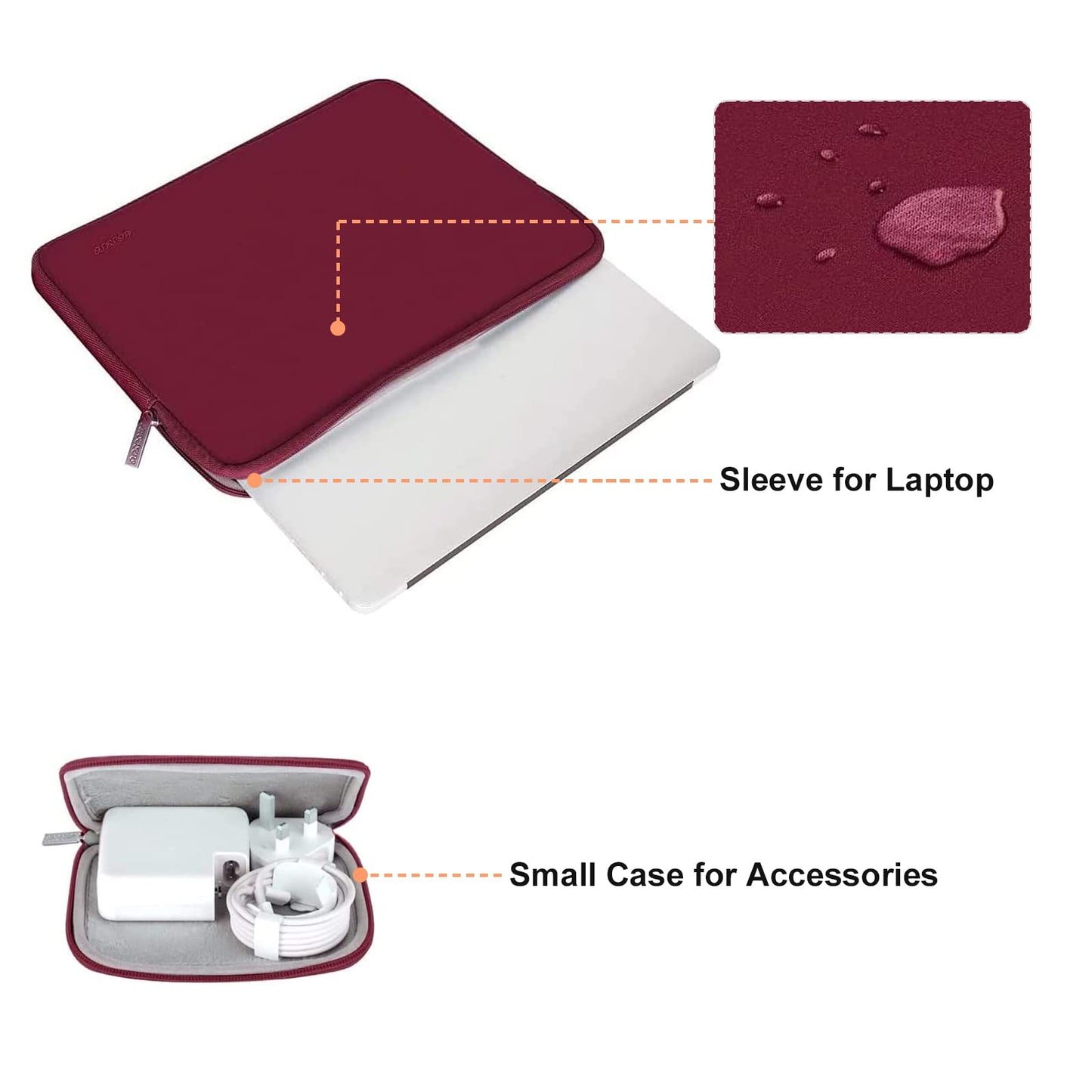 MOSISO Laptop Case 13.3 inch, 13-13.3 inch Laptop Sleeve with Small Case