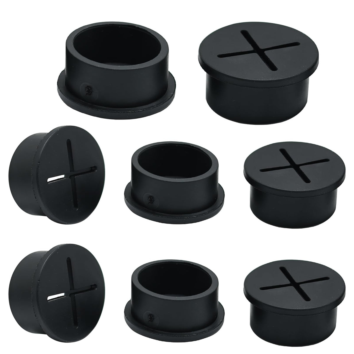 BOPOREAE 2 Pcs Desk Grommet 2-3/8" (60mm), Desk Hole Cover for Cables