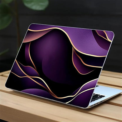 Compatible with MacBook Air 13.3 13.6 Inch Case 2022 2021 2020 2019 Plastic Hard Shell Case Cover,13.3 Pro(A1706/A1708/A1989/A2159/A2289/A2338), Purple and Gold Color Line