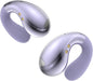 Ultra Open-Ear-Earbuds Wireless Bluetooth - Ergonomic Clip-On Earbuds, Bone Conduction Over-The-Ear Headphones with Waterproof Design and Secure Fit for Small Ears, Purple