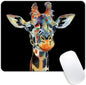 Square Mouse Pad Colorful Artistic Giraffe-1,Gaming Mouse Pads for Desk,Soft Computer Waterproof Non-Slip Mouse Mat