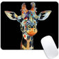 Square Mouse Pad Colorful Artistic Giraffe-1,Gaming Mouse Pads for Desk,Soft Computer Waterproof Non-Slip Mouse Mat
