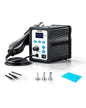 VEVOR Hot Air Rework Station, 700W Digital Display SMD Rework Station, 212℉-932℉ Hot Air Gun with Adjustable Airflow, 3 Pre-Set Channels & ℃/℉ Conversion for Chip Dismantling, Electronics Repair
