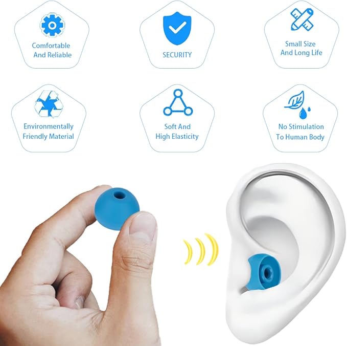 Earbud Tips Ear Tips Replacement Earbud Tips Earbud Replacement Tips Earbuds Replacement Tips Ear Cushions Earbud Caps Compatible with Powerbeats Pro Beats Wireless Earphone Headphones 4 Pairs (Blue)