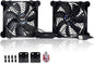 SCCCF Dual 120mm USB Cooling Fan with Speed Control - Quiet 5V Portable Fan for Electronics, TV, Router, DVR, PS5/Xbox/PC Cabinet, Computer & Gaming Console Cooling
