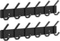 VAEHOLD Wall Hooks Coat Hooks Wall Mounted, Coat Rack with 6 Double Hooks for Hanging Towel Hat Coat Robe Bag Key for Bathroom Kitchen Bedroom 2 Pack