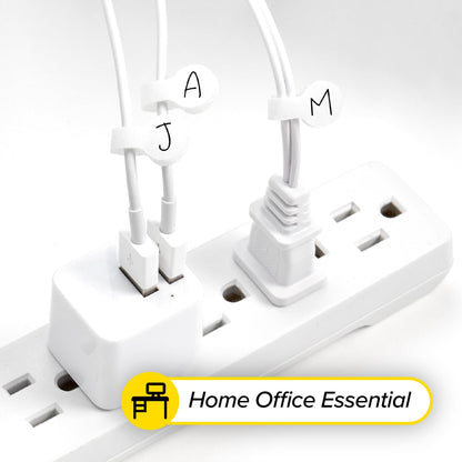 Wrap-It Storage Cable Labels - Mini (60 Pack) White
